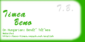 timea beno business card